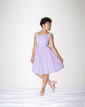 Load image into Gallery viewer, Lavender Cotton Floral Summer Dress