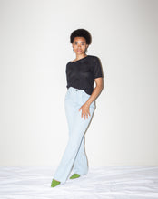 Load image into Gallery viewer, Light Wash Denim Flares