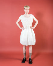 Load image into Gallery viewer, 1940s Sheer Textured Georgette Dress with Smocking