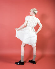 Load image into Gallery viewer, 1940s Sheer Textured Georgette Dress with Smocking
