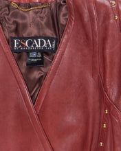 Load image into Gallery viewer, Escada by Margaretha Ley sienna studded  leather skirt suit