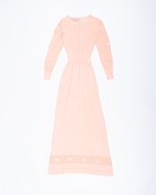Load image into Gallery viewer, Pale Peach Knit 1970s Maxi Dress