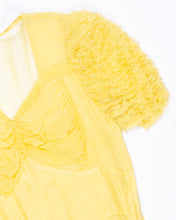 Load image into Gallery viewer, 1930s Organdy Buttercup yellow  gown, as is