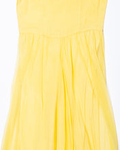 Load image into Gallery viewer, 1930s Organdy Buttercup yellow  gown, as is