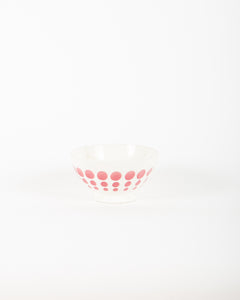 Set of 2 Dot Patterned antique Ceramic Latte Bowls