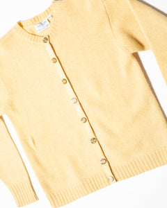 Butter Yellow Wool Cardigan