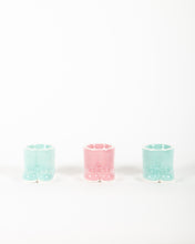 Load image into Gallery viewer, Set of 3 Pastel Ceramic Boot/Feet Egg Cups