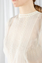 Load image into Gallery viewer, 1950s Cream Lace Sheer Blouse