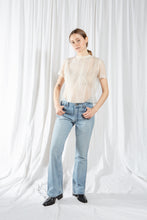 Load image into Gallery viewer, 1950s Cream Lace Sheer Blouse
