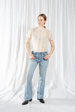 Load image into Gallery viewer, 1950s Cream Lace Sheer Blouse