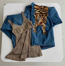 Load image into Gallery viewer, Sequin Tiger Denim Jacket