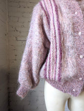 Load image into Gallery viewer, Mohair &amp; Wool Pink Handwoven Button Up Sweater