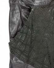 Load image into Gallery viewer, Long Textured Black Leather Mermaid Skirt with Flared Hem