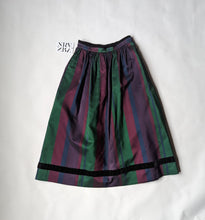 Load image into Gallery viewer, 1980&#39;s Striped Taffeta Hostess Skirt
