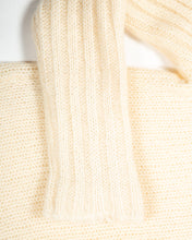 Load image into Gallery viewer, Cream Knit Mohair Button-Up Cardigan Sweater