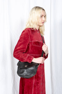 Roots Leather Crossbody Handbag