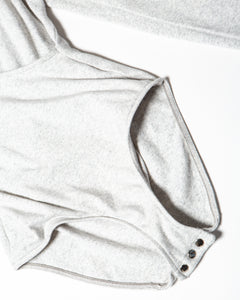 Grey V-neck Leotard/bodysuit