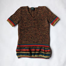 Load image into Gallery viewer, JPG 90s multi knit and crochet tee