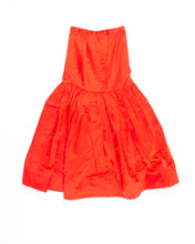 Load image into Gallery viewer, Red Tiered Satin Taffeta Skirt
