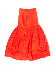Load image into Gallery viewer, Red Tiered Satin Taffeta Skirt