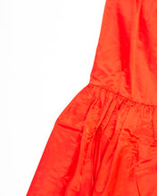 Load image into Gallery viewer, Red Tiered Satin Taffeta Skirt