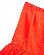 Load image into Gallery viewer, Red Tiered Satin Taffeta Skirt