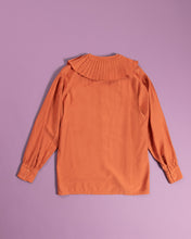 Load image into Gallery viewer, Pumpkin Orange Pleated Collar Blouse
