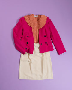 Hot Pink Cropped Blazer by Jaeger