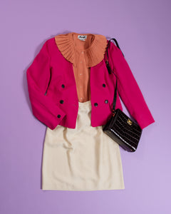 Hot Pink Cropped Blazer by Jaeger