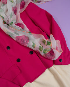 Hot Pink Cropped Blazer by Jaeger