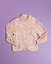 Load image into Gallery viewer, Pink and White Pleated Edge Peter Pan Collar Shirt