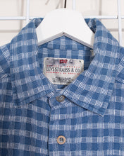 Load image into Gallery viewer, Blue Cotton Plaid Flannel Levis Med