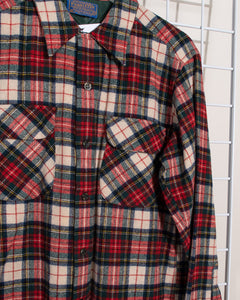 1970s Wool Plaid Pendleton Button Up  as Presented