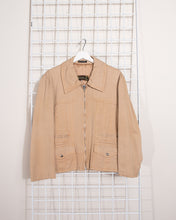 Load image into Gallery viewer, 1960s Cotton Zip Jacket Beige With Orange Top Stitching