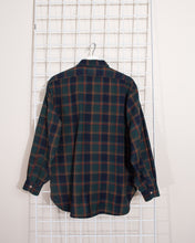 Load image into Gallery viewer, Wool Pendleton Navy Forest Green Plaid Button Down Long Sleeve Shirt