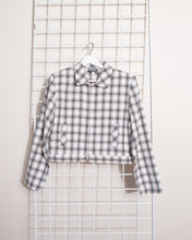 Load image into Gallery viewer, 90s Cropped Plaid Jacket Zip, med