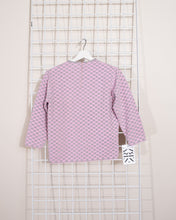 Load image into Gallery viewer, 1960s Zip Back Pink and Silver Checkerboard Lurex and Knit Top