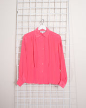 Load image into Gallery viewer, Bright Bubblegum Pink Silk Oscar de la Renta Blouse