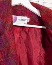 Load image into Gallery viewer, 1980s/90s Red Pink Magenta Plaid Mohair Blazer