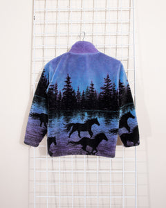 90s Lavender Pony Fleece Jacket