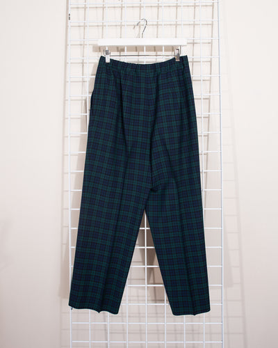 Green and Navy Plaid Pendleton Pants Wool Trousers Blackwatch Tartan