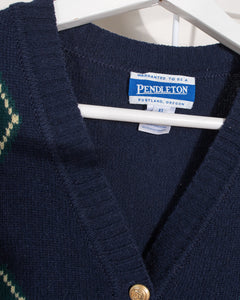 Navy And Green Pendleton Argyle Sweater Vest XL