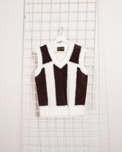Load image into Gallery viewer, 1970s Suede, Knit and  Crochet Vest med