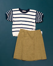 Load image into Gallery viewer, Olive Green 60s Wool Mini Skirt