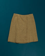 Load image into Gallery viewer, Olive Green 60s Wool Mini Skirt