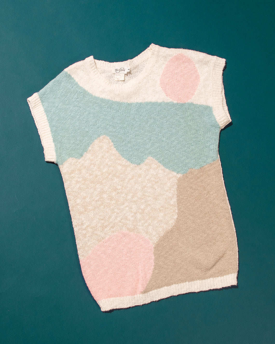Abstract Landscape Short Sleeve Knit