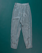 Load image into Gallery viewer, 1980s High Waisted Blue Slate Silk &quot;Jeans&quot;