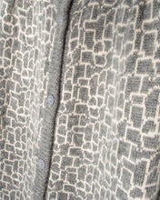 Load image into Gallery viewer, 1980s Long Grey and Cream Italian Cardigan
