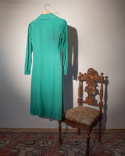 Load image into Gallery viewer, 50s Green Cotton Button Up  Uniform Shirt Dress/Smock