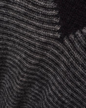 Load image into Gallery viewer, Grey and Black Striped Mohair Iro Sweater